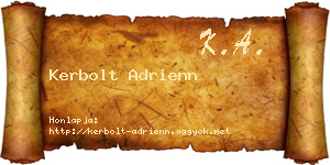 Kerbolt Adrienn névjegykártya